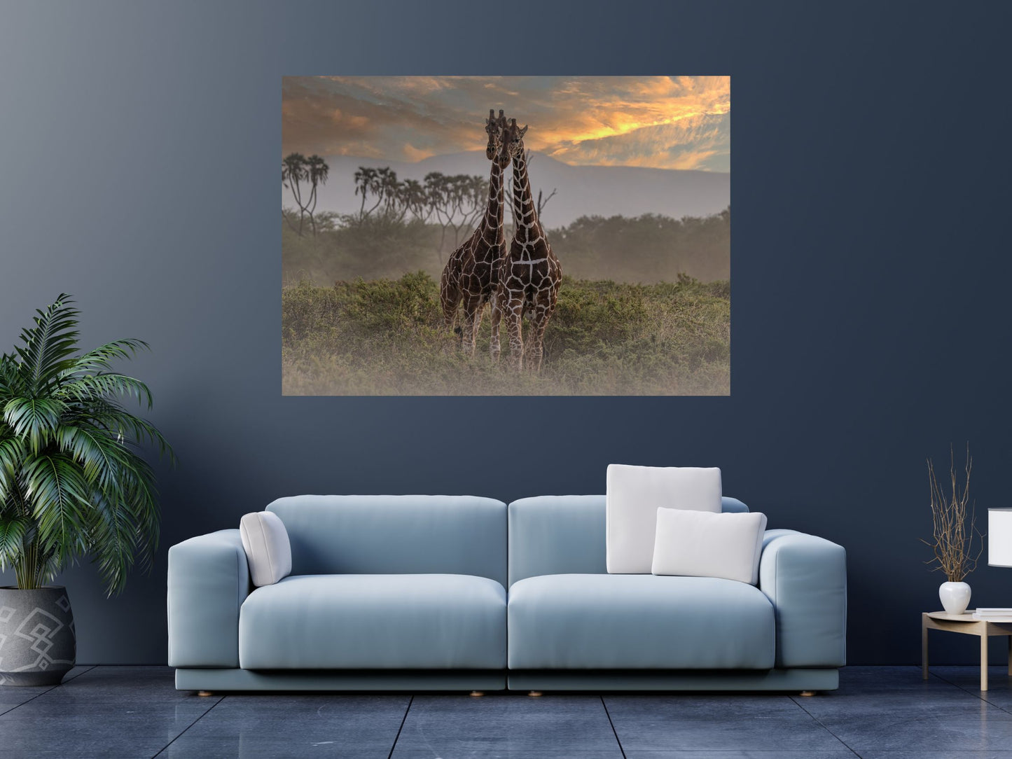 GIRAFFE AL TRAMONTO